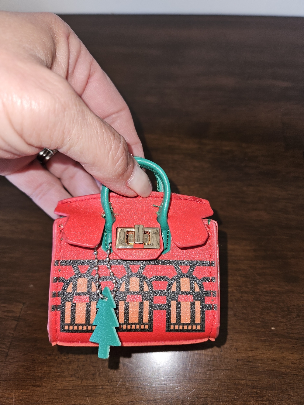 Holiday Red Mini Tote Bag Charm